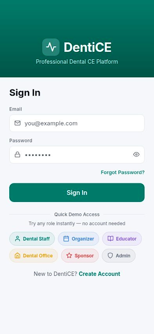 DentiCE – Dental CE & Events Screenshot 0