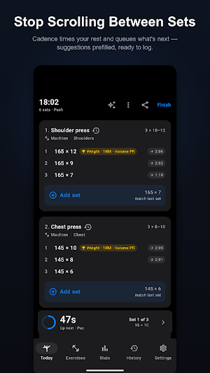 Cadence Lift: Workout Tracker Screenshot 0