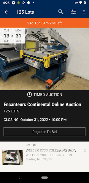 Bid@Continental Screenshot 1