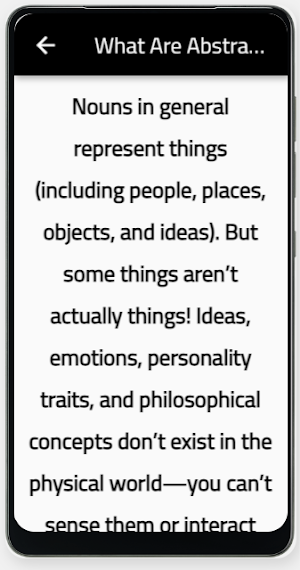 abstract nouns Screenshot 0