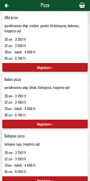 Pizza Vadász Étterem Pizzéria Screenshot 1
