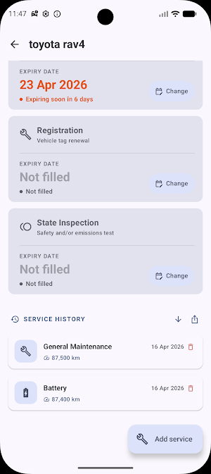 Family Garage – Auto Tracker Screenshot 0