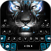 Fierce Neon Tiger Keyboard Bac