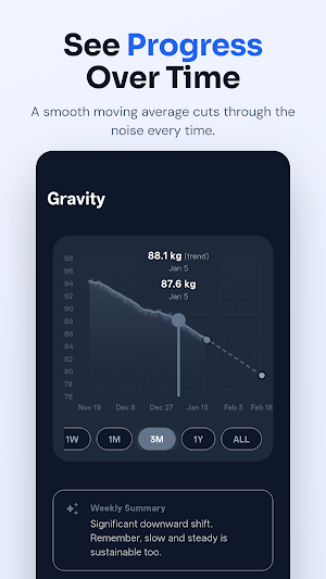 Gravity: Weight Tracker Screenshot 2