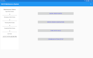 SACS Work Orders Screenshot 2