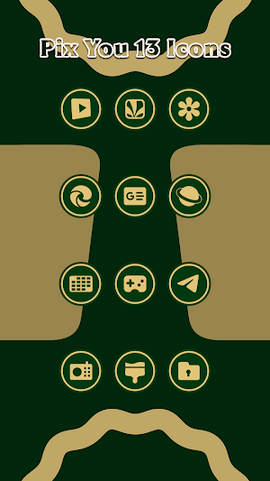 Pix You 13 Dark Green Icons Screenshot 2