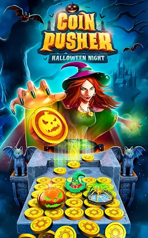 Coin Pusher Halloween Night - Haunted House Casino Screenshot 0