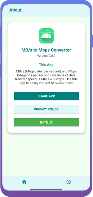 MB to Mbps Converter Screenshot 3