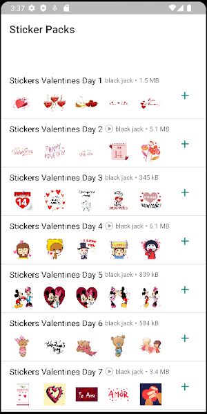 Stickers Valentines Day Screenshot 0