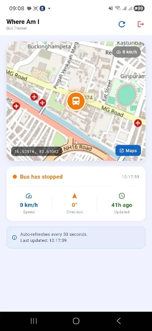 Where AM I – Bus Tracking Screenshot 2