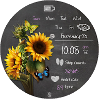 BFF142- Blackboard Art Flower