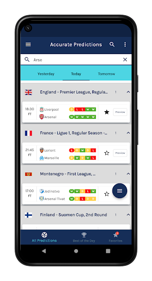 Accurate Soccer Predictions Screenshot 0