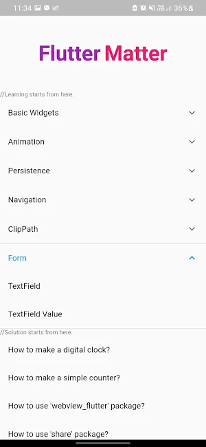 Flutter Matter (Solutions) Screenshot 3