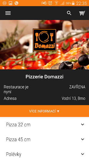 Pizzerie Domazzi Brno Screenshot 1