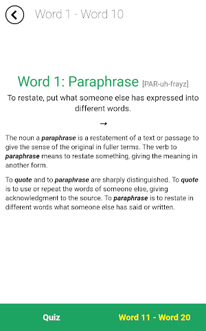 Verbal Advantage - Level 1 Screenshot 1
