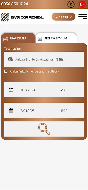 Emr Car Rental Screenshot 0