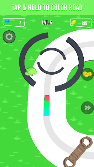 Line color fill the road Screenshot 0
