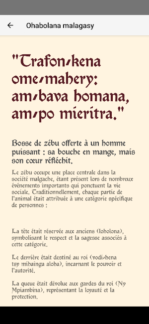 Ohabolana Malagasy Screenshot 2