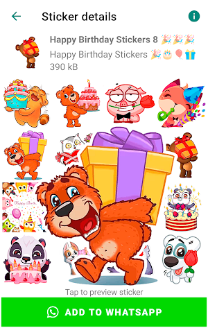 Happy Birthday Wishes Stickers Screenshot 1