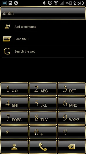 Theme for ExDialer Frame Gold Screenshot 2