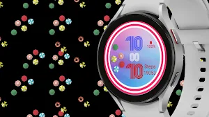 White Blue Red Watch Face Screenshot 2