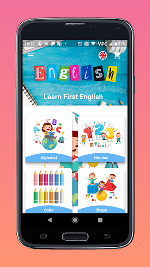 Learn First English: Kids vocabulary flashcards Screenshot 0