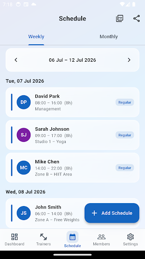 Gym Trainer Manager Screenshot 2