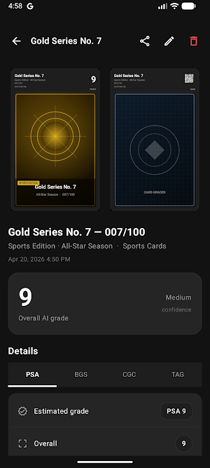 Card Grader App Screenshot 1