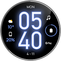 Awf Glow Digital: Watch face