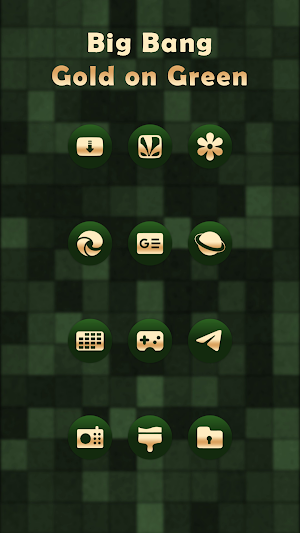Big Bang Gold On Green Icons Screenshot 2