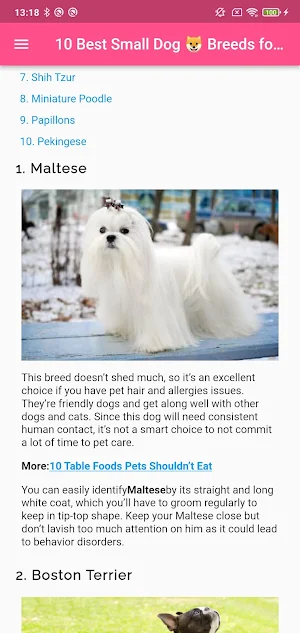 Small Dog Breeds Screenshot 1