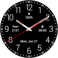 Black Max Analogue Watch Face