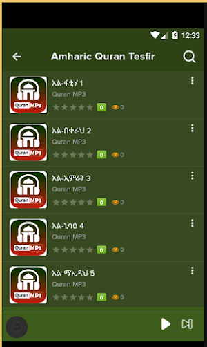 Amharic Quran Tesfir MP3 Screenshot 1