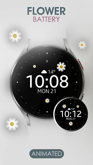 Flower Animated watch face Screenshot 1