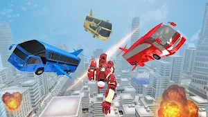 Aero Bus Robot Flying Game screenshot 5