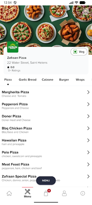 Zafraan Pizza Screenshot 2