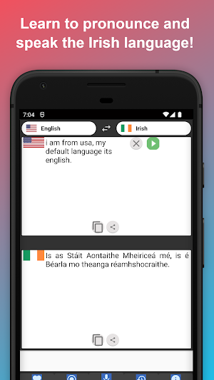 English to Irish Translator Screenshot 1