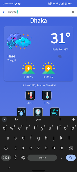 Billi Weather Screenshot 3