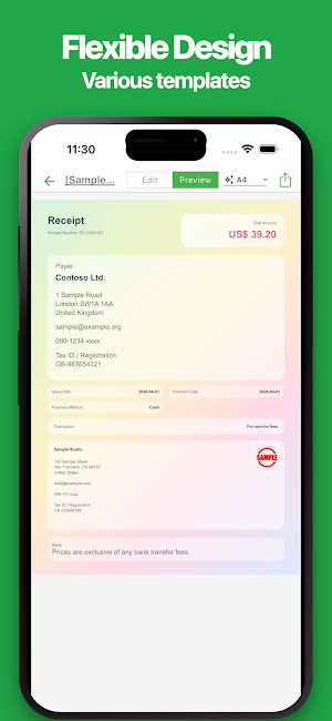 Simple Receipt Screenshot 2