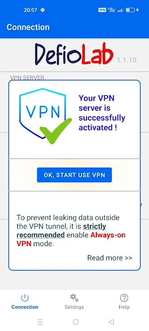 DefioLab VPN Screenshot 1