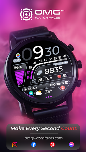 OMG 333 Digital Watch Face Screenshot 2