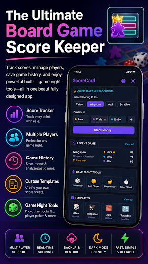 Score Card: Board Game Tracker Screenshot 0