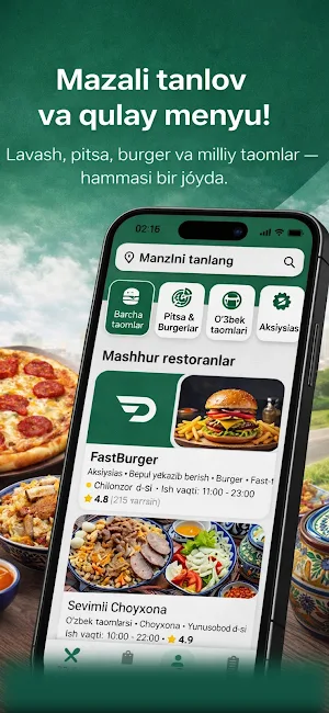 DELGO — Ovqat Buyurtma Screenshot 1