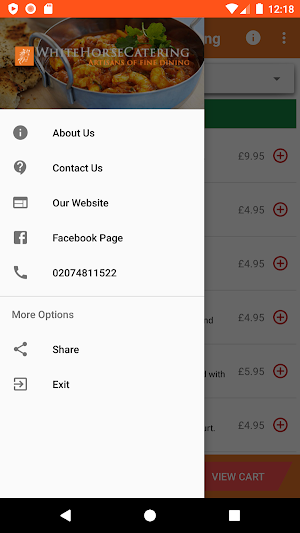 White Horse Caterers Screenshot 2