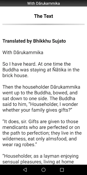 With Darukammika Sutta Screenshot 1