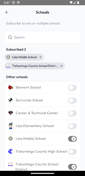 Tishomingo Co. School District Screenshot 2