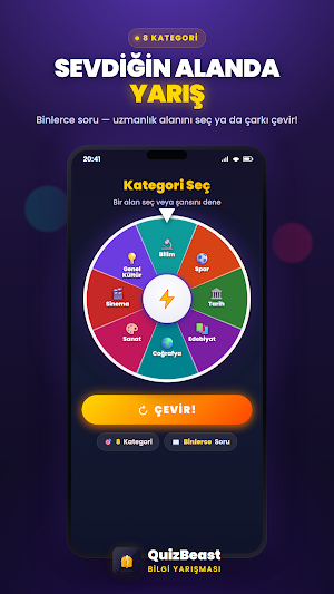 QuizBeast - Bilgi Yarışması Screenshot 1