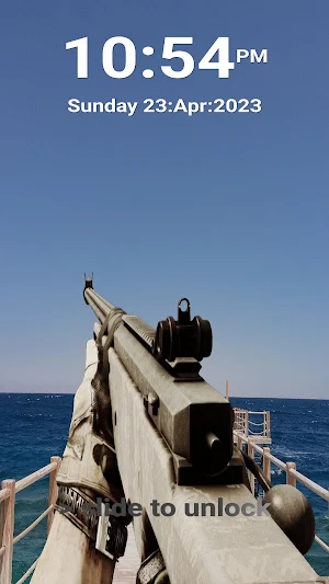 Machine Gun Lock Screen Screenshot 1