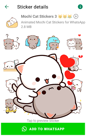 Animated Mochi Cat Stickers Screenshot 1