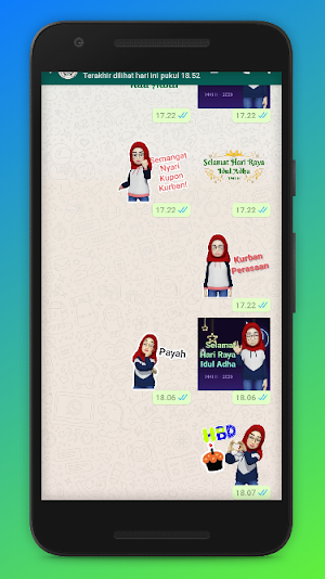 Stiker WA Hijab Muslim Cantik Islami WAStickerApps Screenshot 0